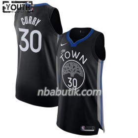 NBA Børn Trøje Golden State Warriors Stephen Curry 30 Nike 2019-20 City Edition Swingman